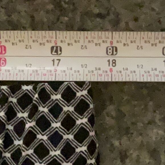 NWT Worthington Women Black White Geometric Trousers L Pants Polyester Slacks - Picture 6 of 8